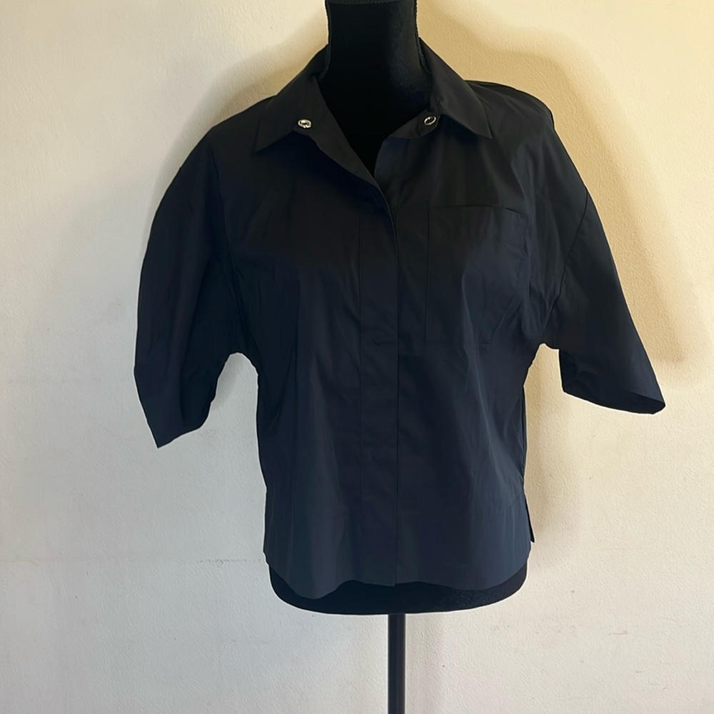 Prologue Black Short Sleeve Snap Front Shirt